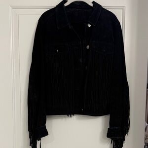 Black Fringe Women's Jacket